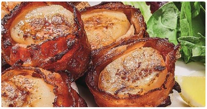 Bacon-Wrapped Sea Scallops
