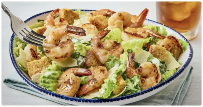 Classic Caesar Salad with Grilled Shrimp