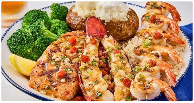 Grilled Lobster, Shrimp and Salmon